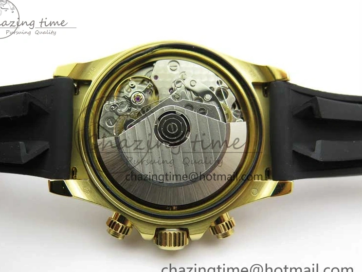 0501 Sporty Daytona 116518 KKF 1:1 Best Edition 904L Steel YG Black Dial on Rubber Strap A 2455